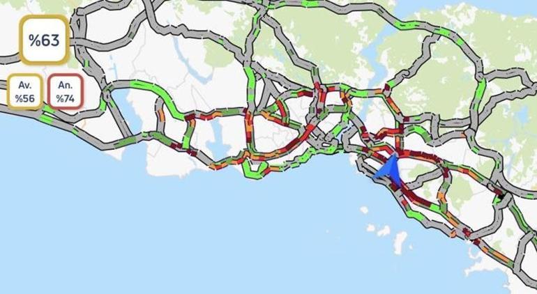 Anadolu Yakası’nda trafik yüzde 74’e ulaştı!