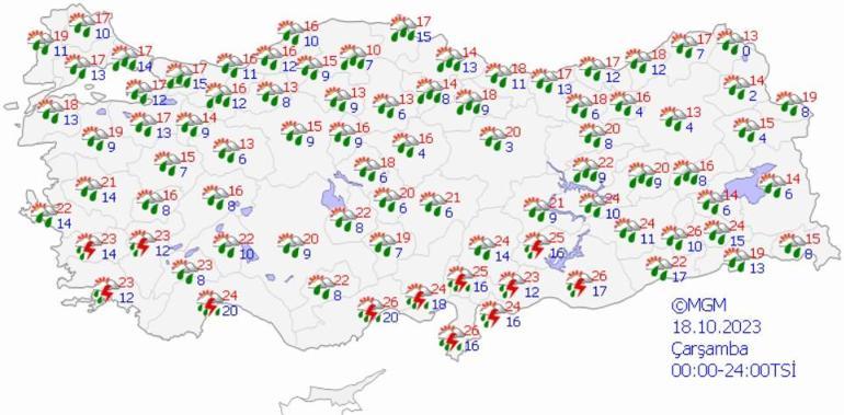 Son dakika... Sıcaklıklar ülke genelinde düşüyor! İstanbul dahil 14 ile sarı uyarı