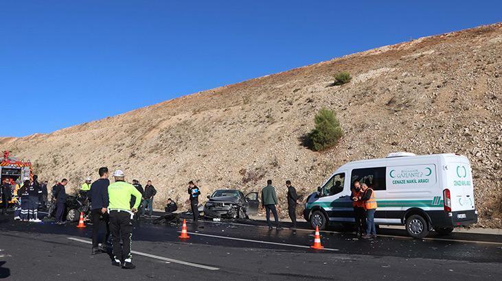 Yol kenarındaki otombile iki araç çarptı: 1 ölü, 6 yaralı