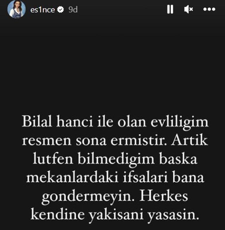 'İhanet' görüntüleri olay olan Bilal Hancı ile Esin Çepni boşandı! 'Herkes kendine yakışanı yaşasın'