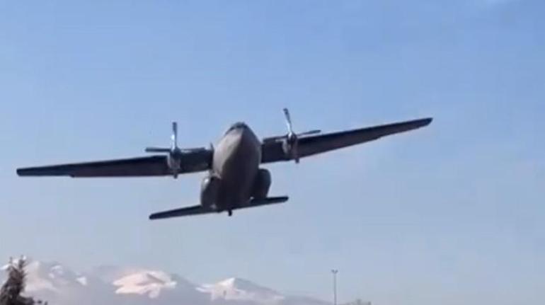 Son dakika...Kayseri'de korku dolu anlar! C-160 tipi askeri uçak acil iniş yaptı