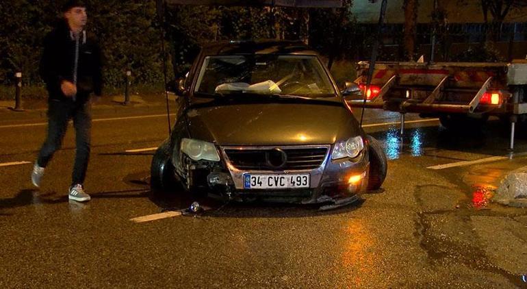 Maltepe’de kontrolden çıkan araç restorana daldı!