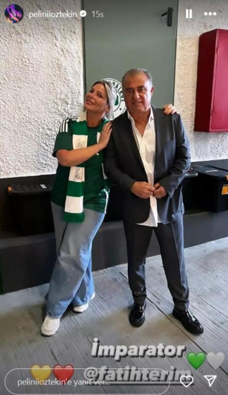 Pelin Öztekin'den Fatih Terim'le poz! 'İmparator'